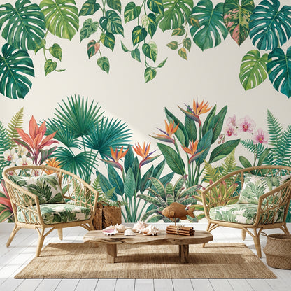Bird Of Paradise Wallpaper Tropical Botanical Wall Mural