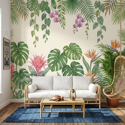 Bird Of Paradise Wallpaper Tropical Botanical Wall Mural