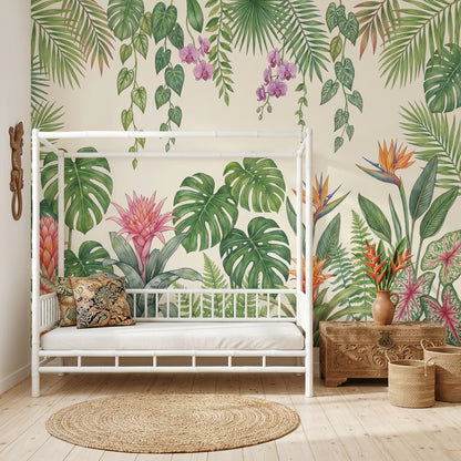Bird Of Paradise Wallpaper Tropical Botanical Wall Mural