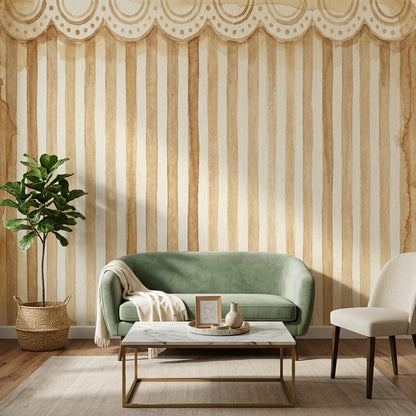 Watercolor Texture Wallpaper Aged Paper Striped Wall Mural
