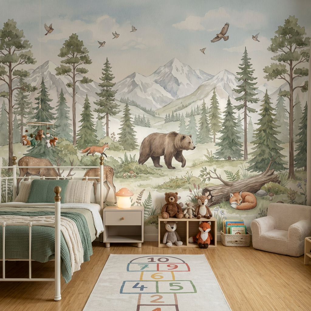 Forest Wallpaper Mountain Peel And Stick Woodland Wall Mural – Ready-to-Ship Outlet