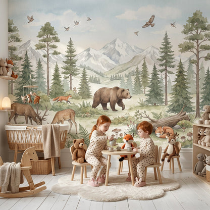 Forest Wallpaper Mountain Peel And Stick Woodland Wall Mural – Ready-to-Ship Outlet