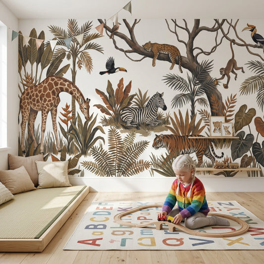 White Background Wallpaper Neutral Minimal Wall Mural