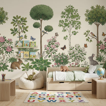 Botanical Wallpaper Woodland Removable Garden Landscape Wall Decor