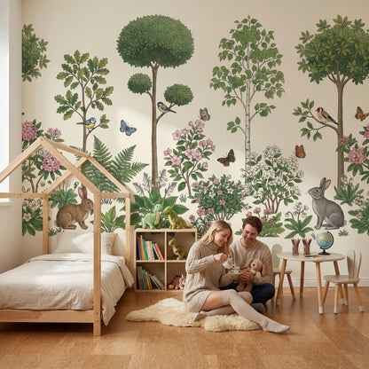 Botanical Wallpaper Woodland Removable Garden Landscape Wall Decor