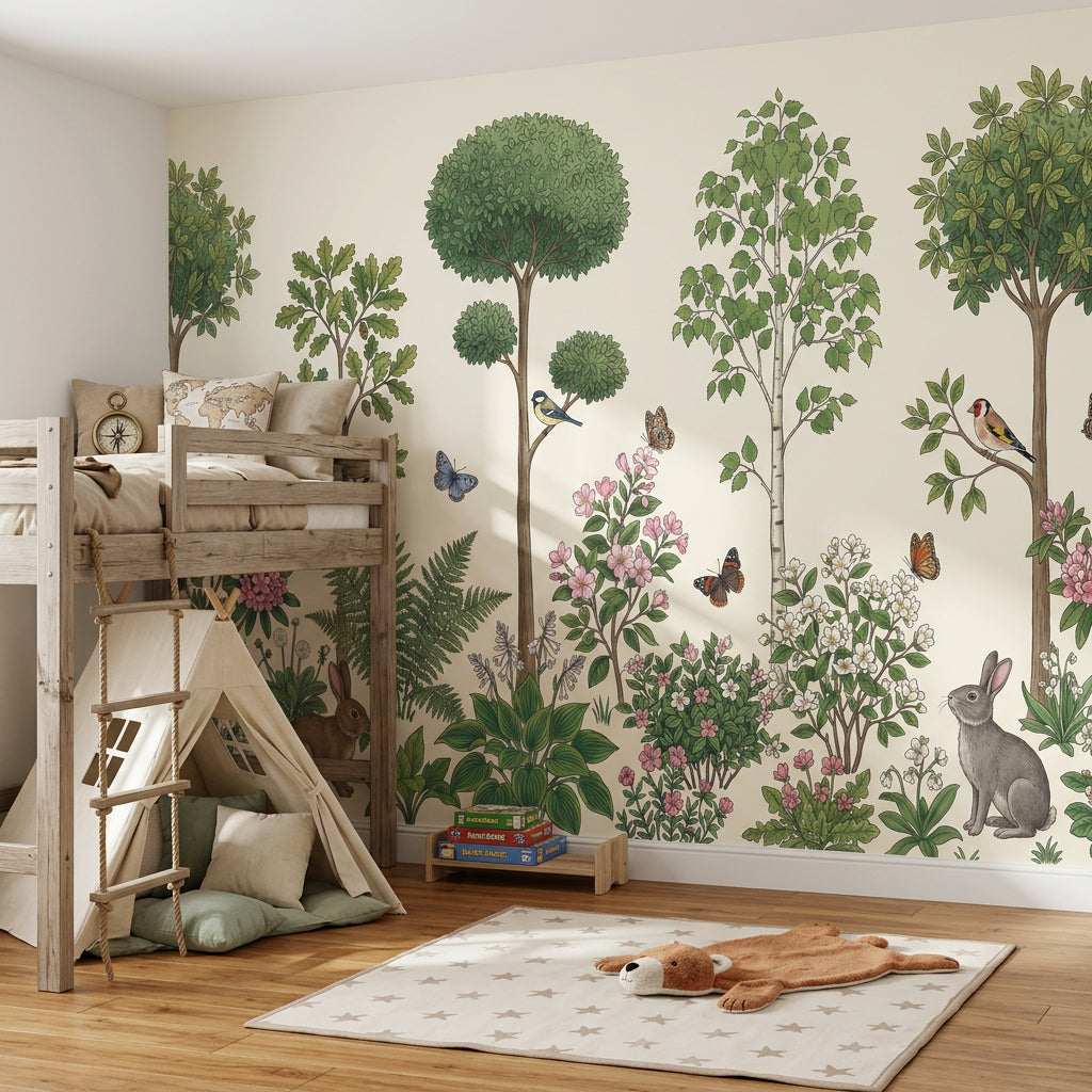 Botanical Wallpaper Woodland Removable Garden Landscape Wall Decor