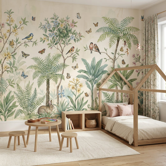 Watercolor Texture Wallpaper Botanical Vintage Wall Mural