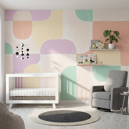 White Background Wallpaper Minimal Modern Wall Mural