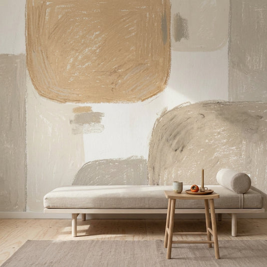 White Background Wallpaper Light Neutral Removable Minimal Wall Decor