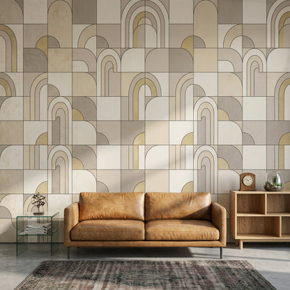 Geometric Wallpaper Arches Art Deco Removable Wall Decor