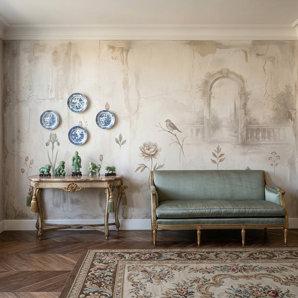 Muted Green Wallpaper Sage Green Olive Green Removable Wall Decor