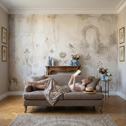 Muted Green Wallpaper Sage Green Olive Green Removable Wall Decor