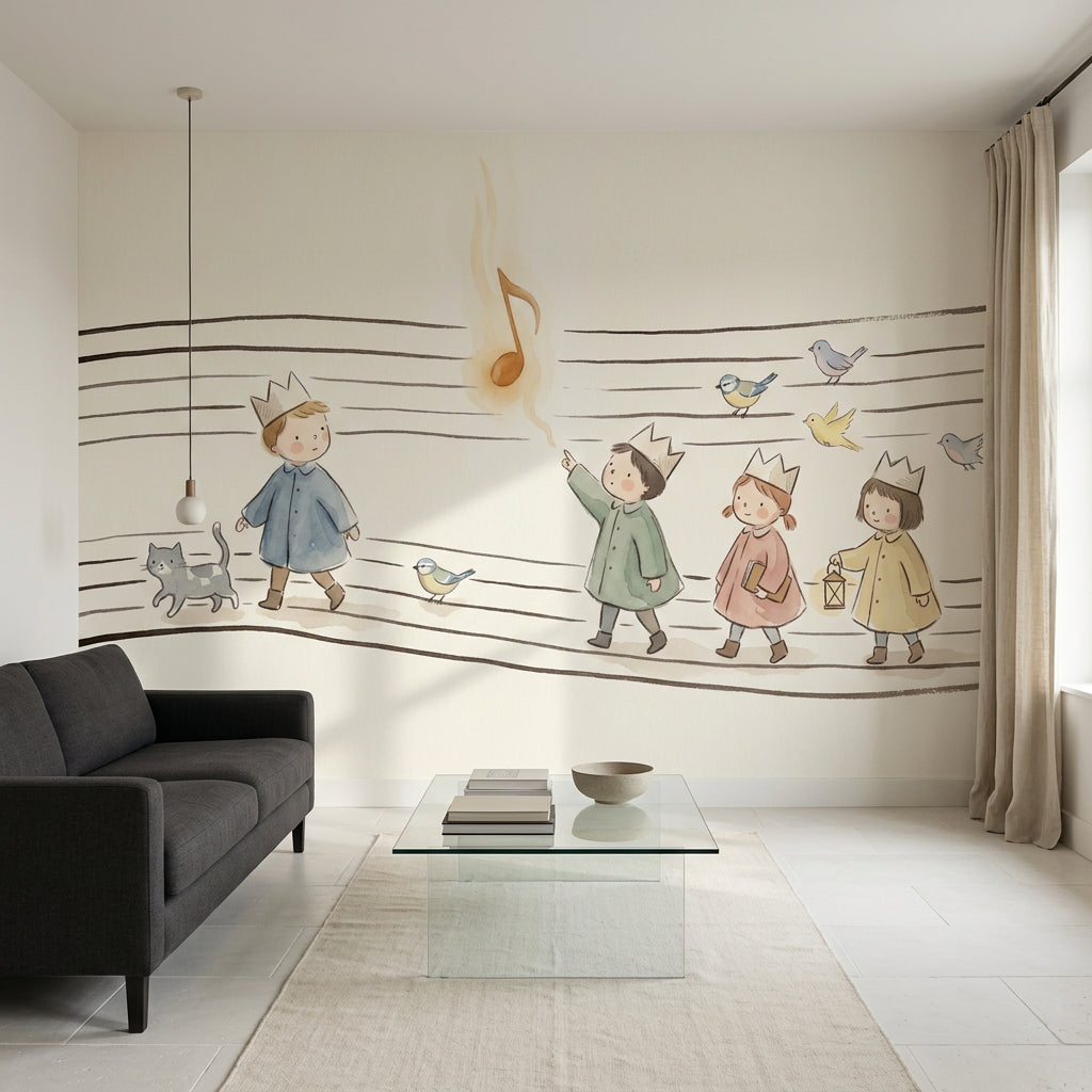 White Background Wallpaper Cream Beige Wall Mural