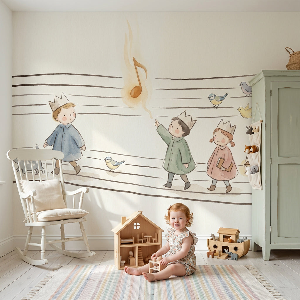 White Background Wallpaper Cream Beige Wall Mural