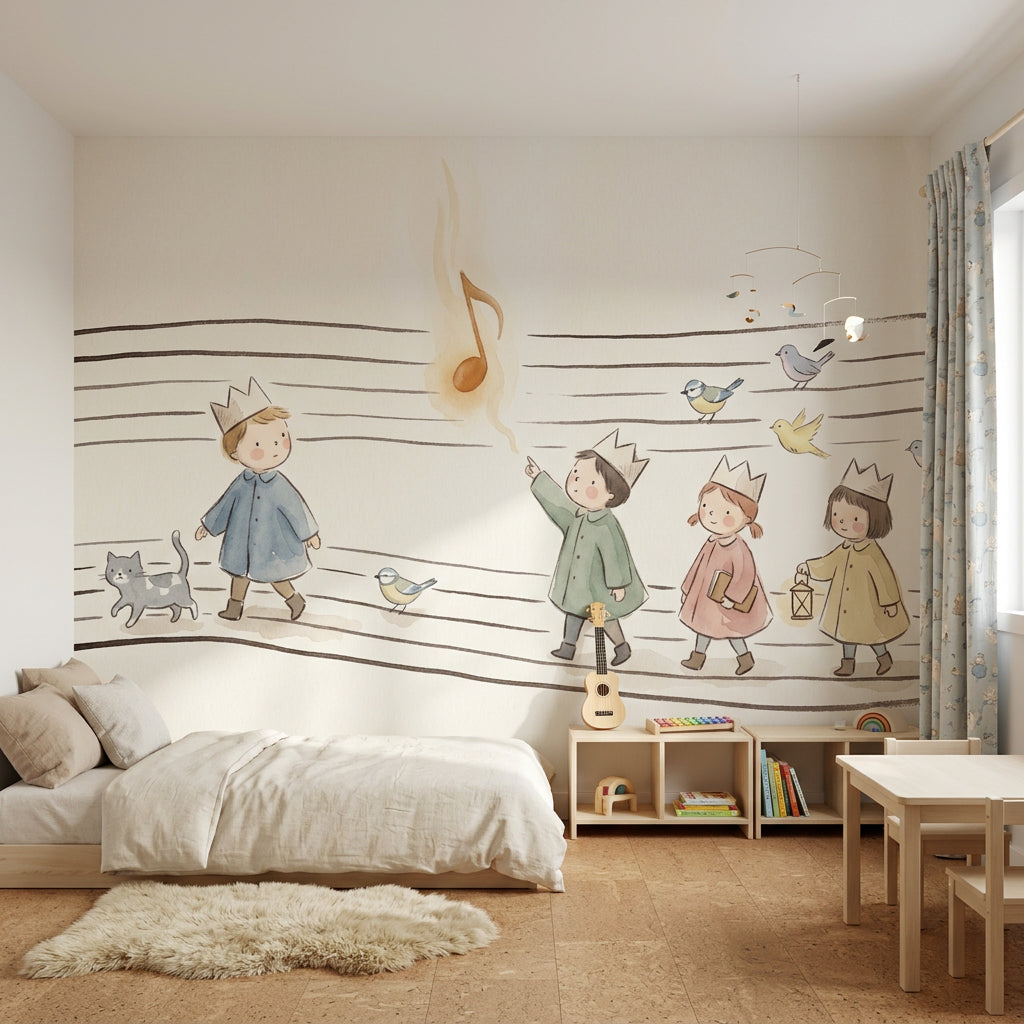 White Background Wallpaper Cream Beige Wall Mural