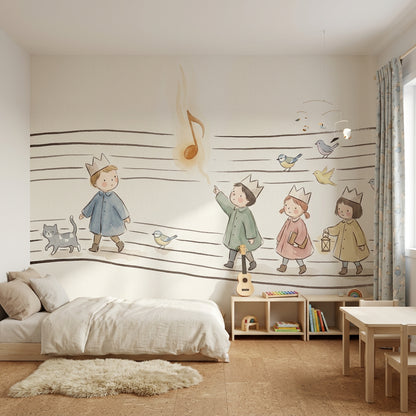 White Background Wallpaper Cream Beige Wall Mural