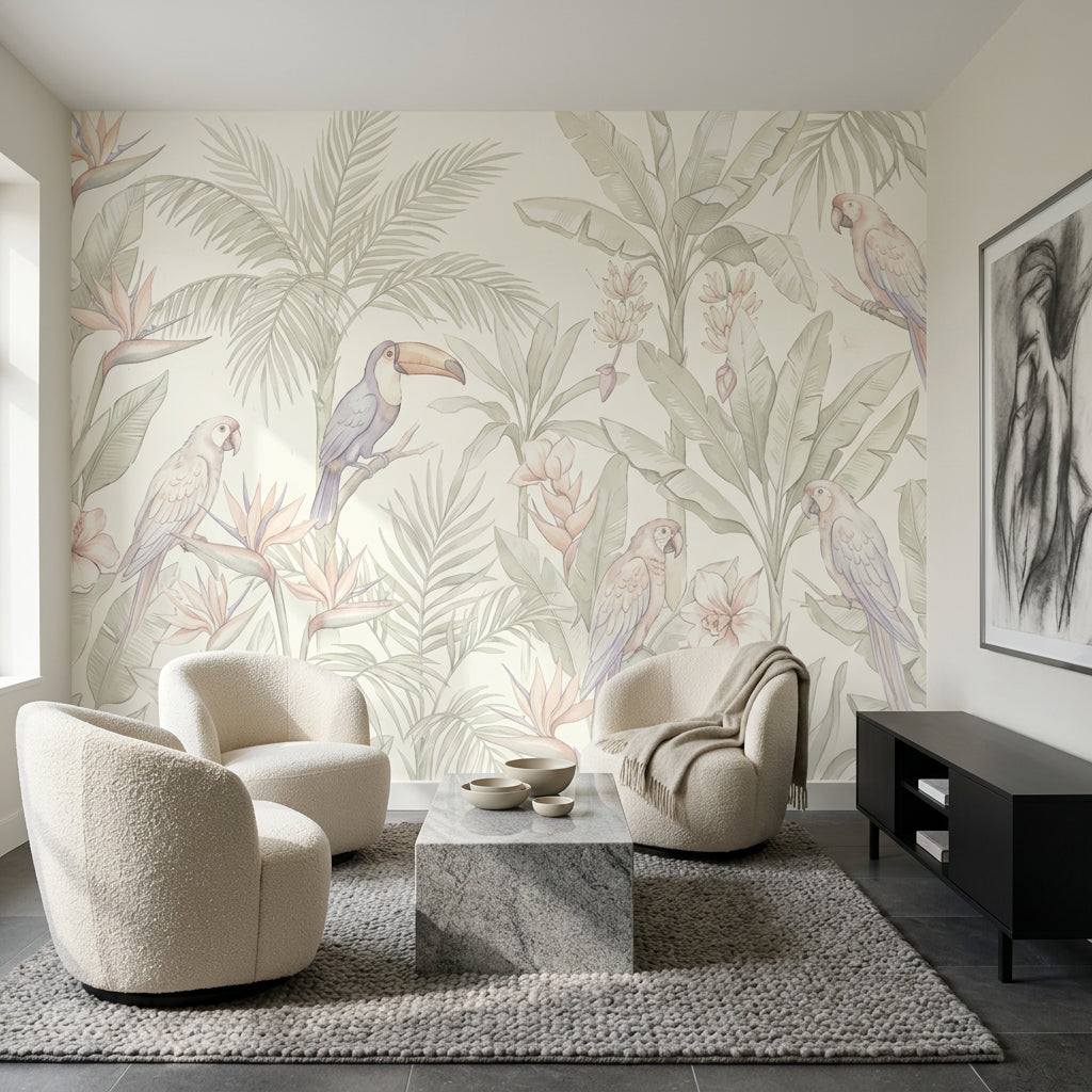 White Background Wallpaper Light Soft Wall Mural