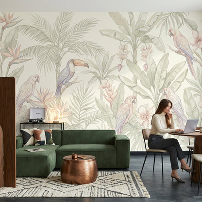 White Background Wallpaper Light Soft Wall Mural
