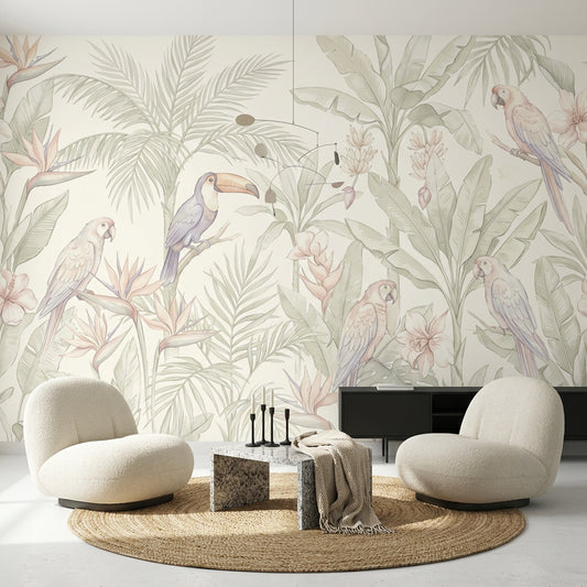White Background Wallpaper Light Soft Wall Mural
