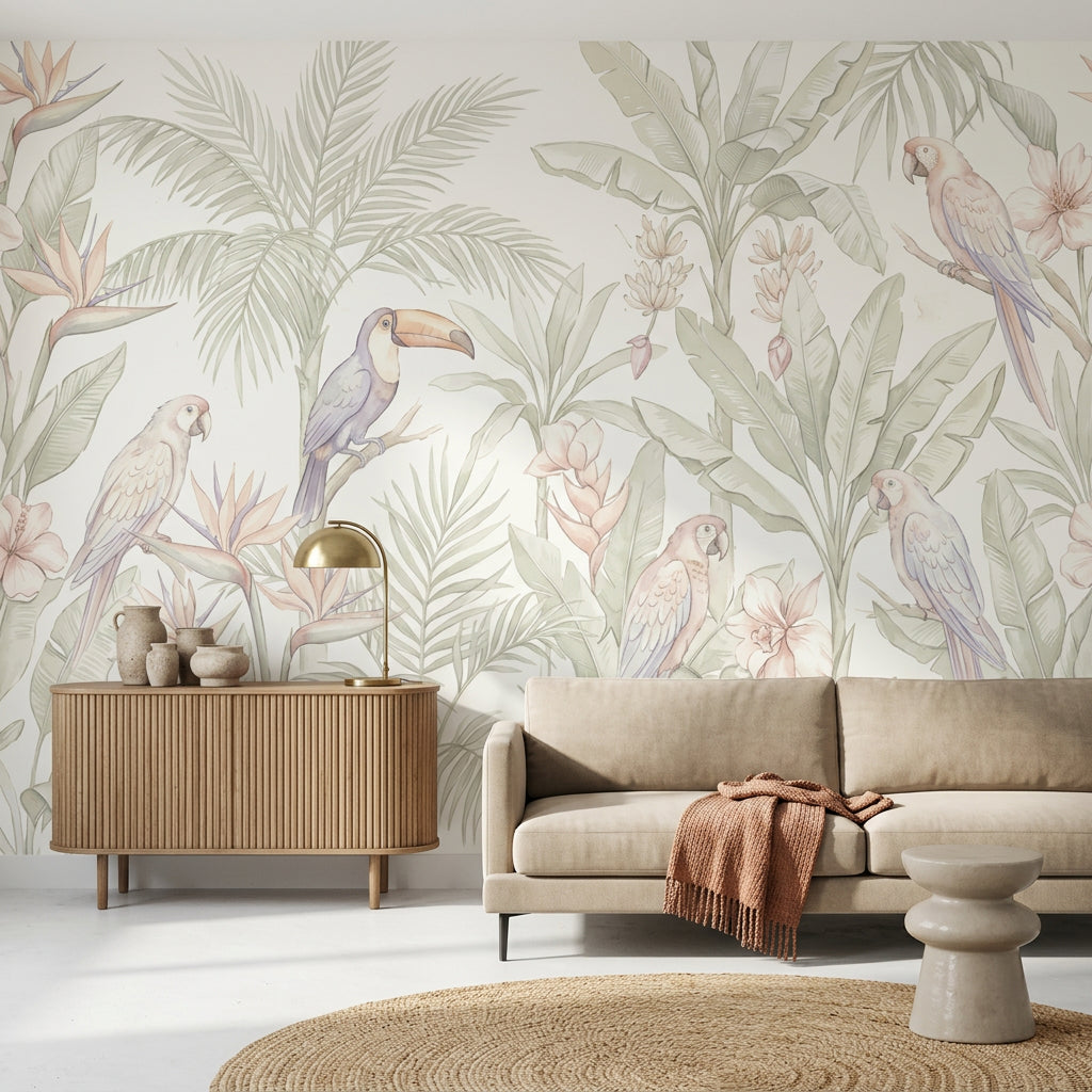White Background Wallpaper Light Soft Wall Mural