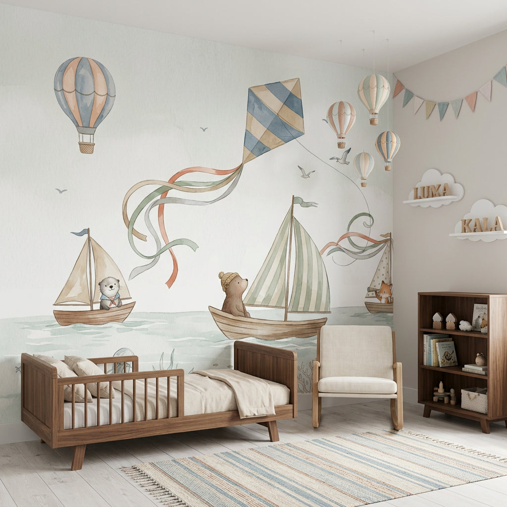 Hot Air Balloon Wallpaper Balloon Removable Sky Wall Decor