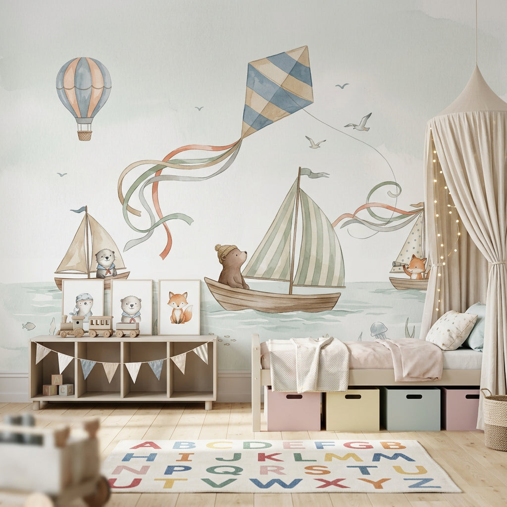 Hot Air Balloon Wallpaper Balloon Removable Sky Wall Decor