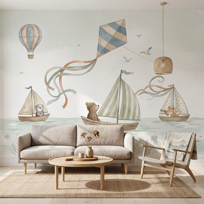 Hot Air Balloon Wallpaper Balloon Removable Sky Wall Decor