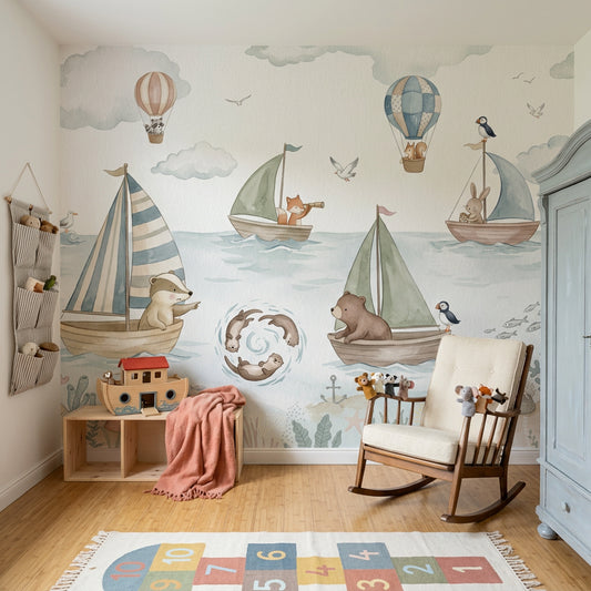 Watercolor Texture Wallpaper Nautical Ocean Removable Wall Decor