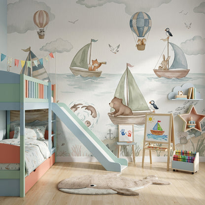 Watercolor Texture Wallpaper Nautical Ocean Removable Wall Decor