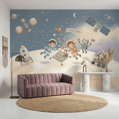 With Stars Wallpaper Starry Sky Removable Galaxy Wall Decor