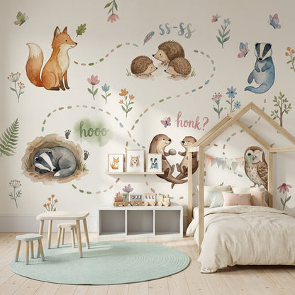 White Background Wallpaper Cream Ivory Wall Mural