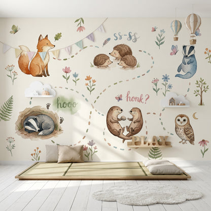 White Background Wallpaper Cream Ivory Wall Mural