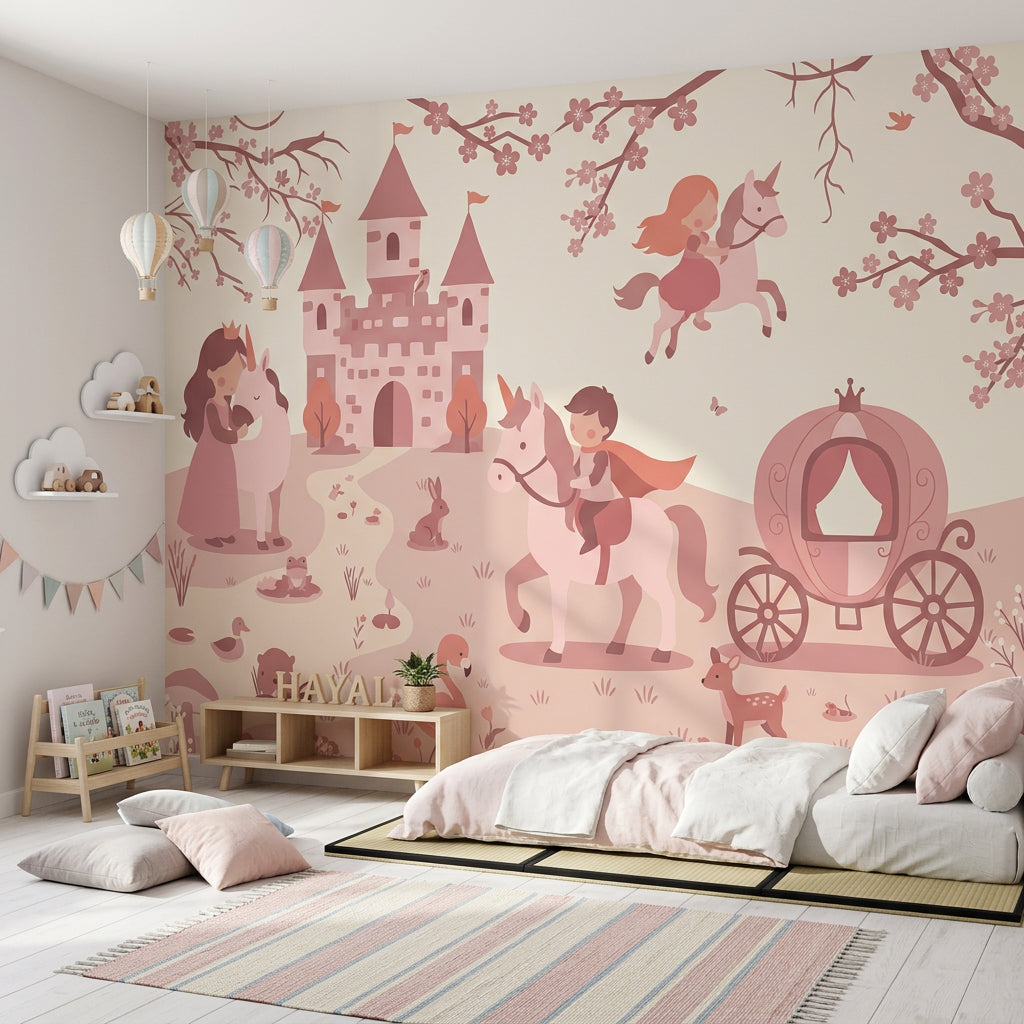 Fairytale Wallpaper Princess Removable Castle Wall Decor