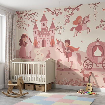 Fairytale Wallpaper Princess Removable Castle Wall Decor