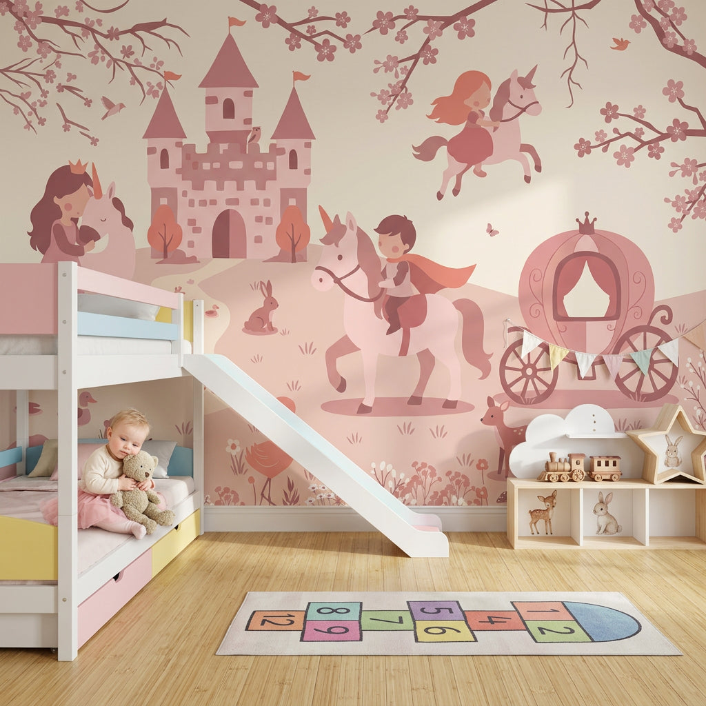 Fairytale Wallpaper Princess Removable Castle Wall Decor