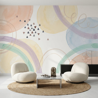 White Background Wallpaper Minimalist Modern Wall Mural