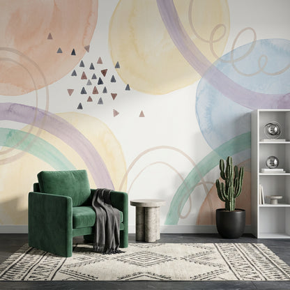 White Background Wallpaper Minimalist Modern Wall Mural
