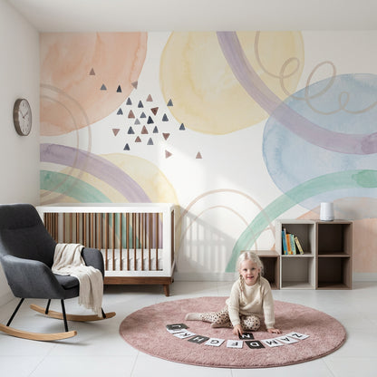 White Background Wallpaper Minimalist Modern Wall Mural