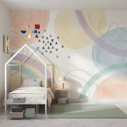 White Background Wallpaper Minimalist Modern Wall Mural