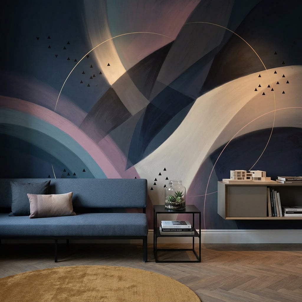 Mid Century Modern Wallpaper Contemporary Removable Geometric Wall Decor