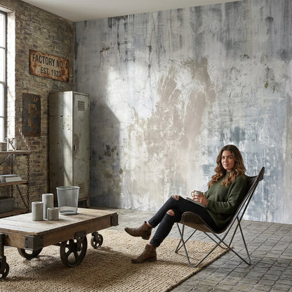 Concrete Wall Wallpaper Cement Texture Removable Industrial Wall Decor