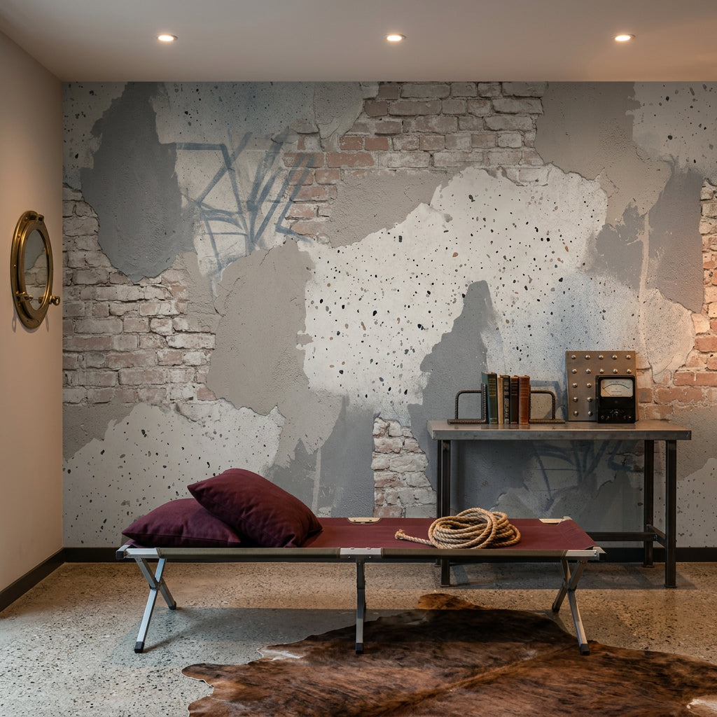 Concrete Texture Wallpaper Scenic Landscape Urban Industrial Wall Mural