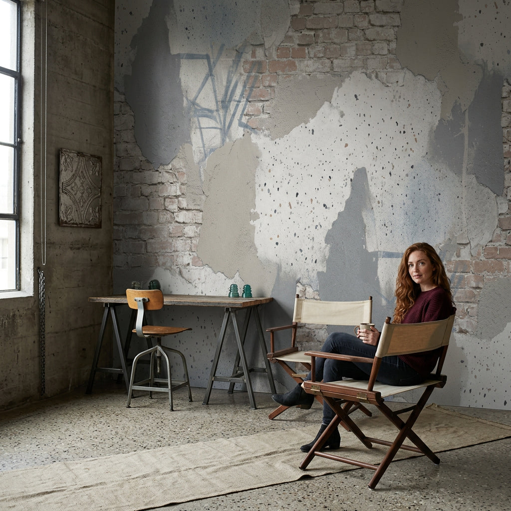 Concrete Texture Wallpaper Scenic Landscape Urban Industrial Wall Mural