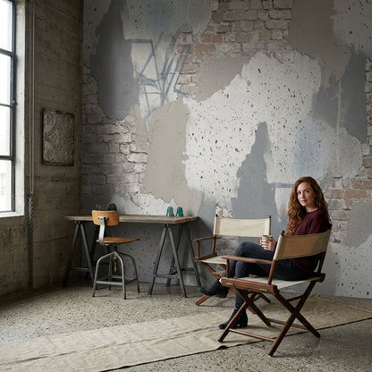 Concrete Texture Wallpaper Scenic Landscape Urban Industrial Wall Mural