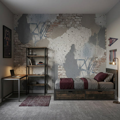 Concrete Texture Wallpaper Scenic Landscape Urban Industrial Wall Mural