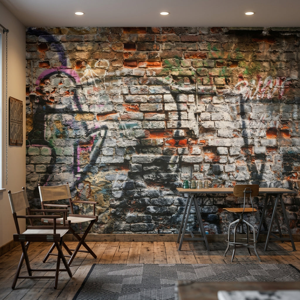 Brick Wall Wallpaper Exposed Brick Urban Brick Wall Mural