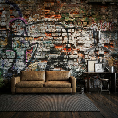 Brick Wall Wallpaper Exposed Brick Urban Brick Wall Mural