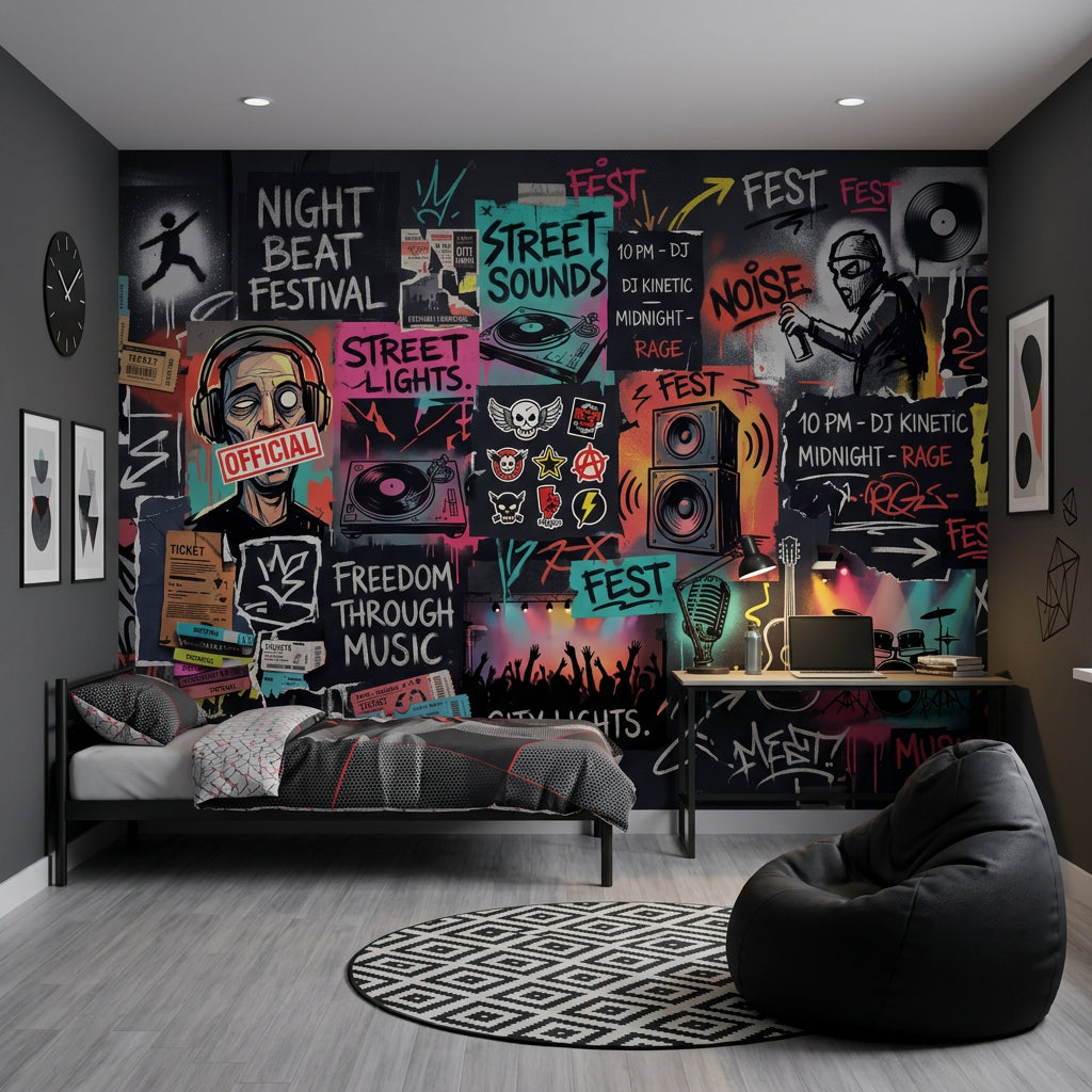 Posters Wallpaper Concert Posters Removable Street Posters Wall Decor