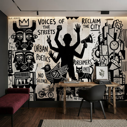 Poster Wall Wallpaper Paper Texture Urban Removable Wall Decor