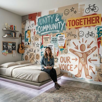 Posters Wallpaper Street Art Typography Wall Mural